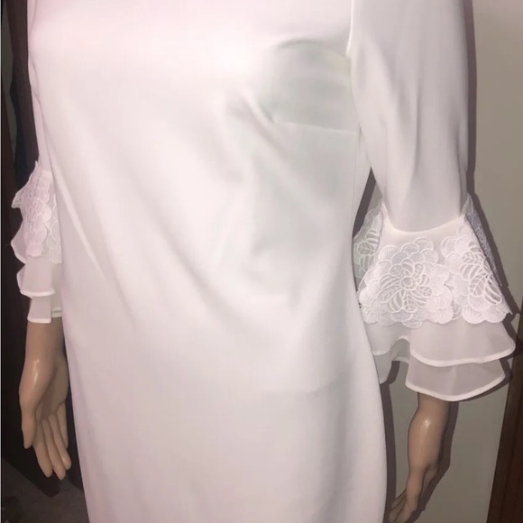 NWT Calvin Klein White Polyester/Spandex Retail $139 Size 4 - Picture 5 of 16